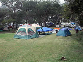 Caravan an Tent sites at Elangeni Resort
