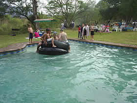 Swimming Pool with Tubes at Elangeni Resort
