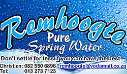 Remhoogte pure spring water