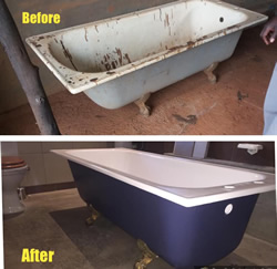 Re-enamel of baths