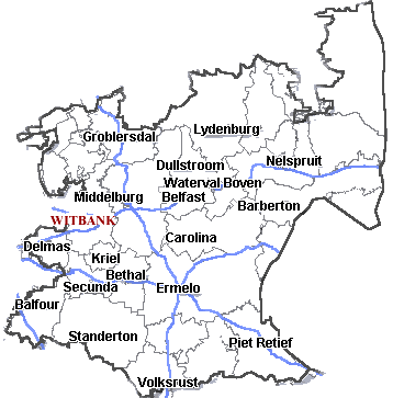 Map Witbank - Mpumalanga